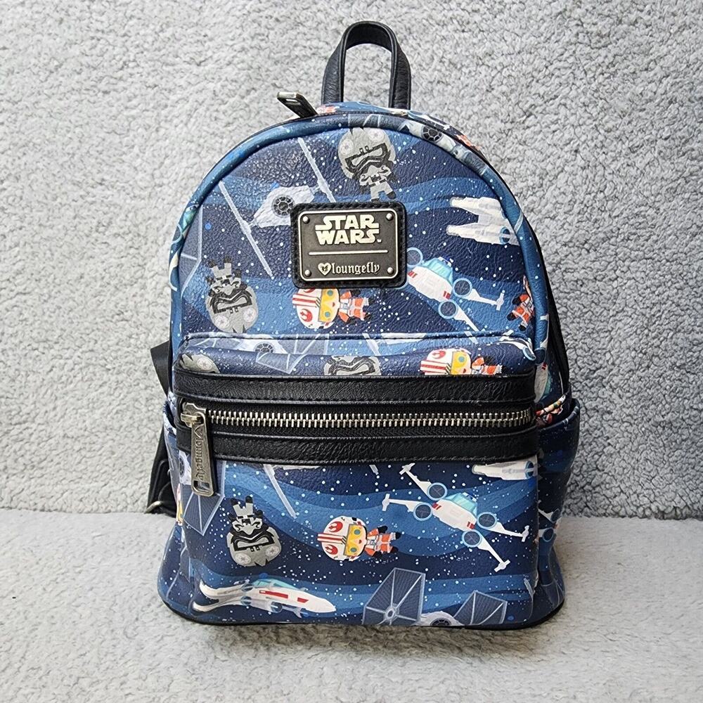 Loungefly Star Wars Mini Backpack Chibi Style X Wing and Tie Fighter NEW
